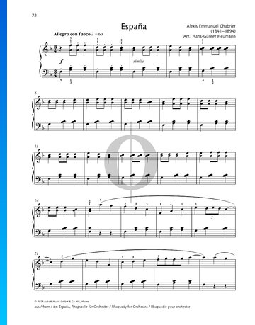 España Sheet Music