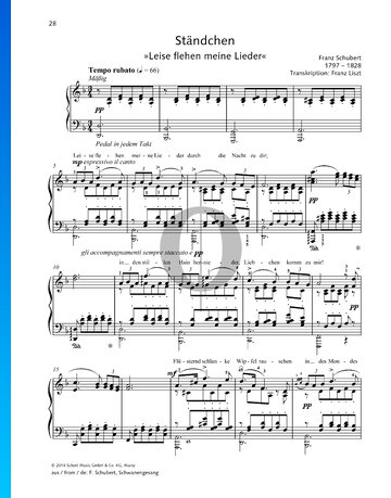 Ständchen (Serenade) D. 957 No. 4 Sheet Music