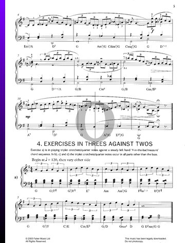 Exercises in Threes Against Twos Sheet Music