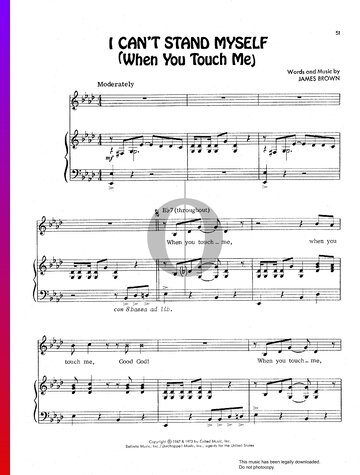 I Can't Stand Myself (When You Touch Me) Sheet Music