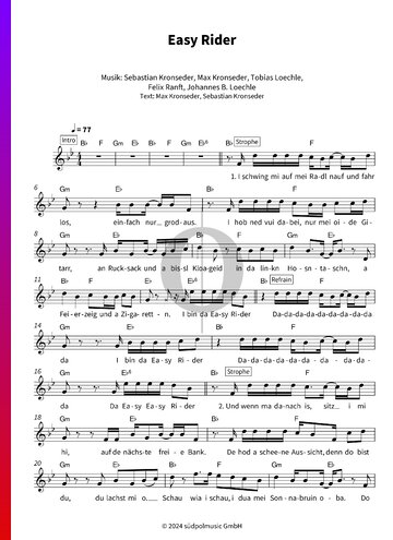 Easy Rider Sheet Music