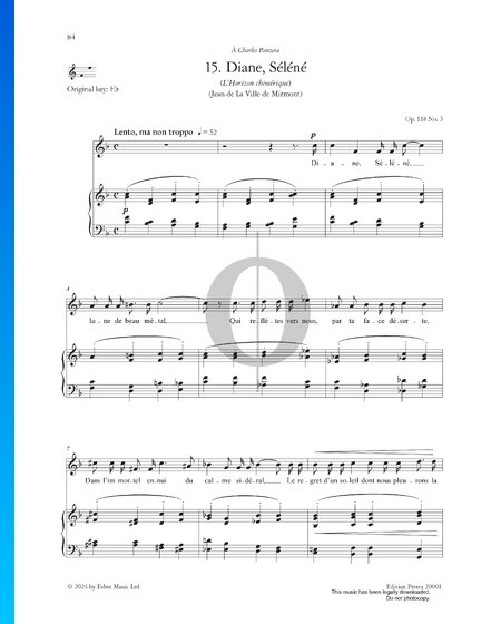 L'horizon chimérique, Op. 118: No. 3, Diane, Séléné