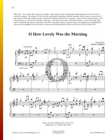O How Lovely Was the Morning Sheet Music