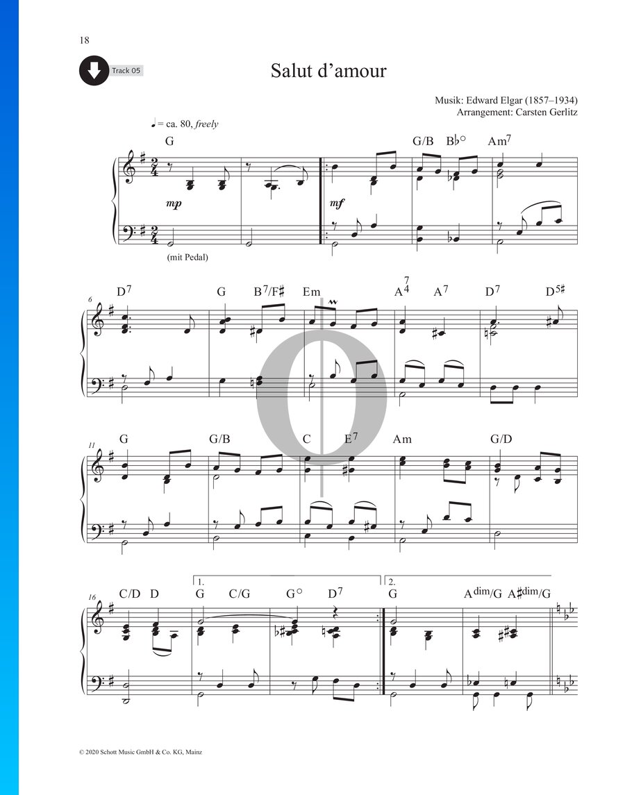 Salut d'Amour, Op. 12 Sheet Music (Piano Solo) OKTAV