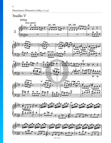 Partition Sonate n° 5 en Fa mineur : Fugue