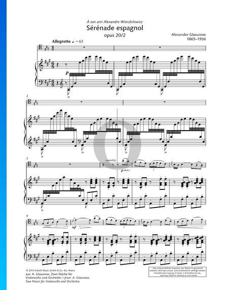 Sérénade espagnol, Op. 20 No. 2