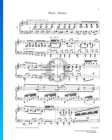 Partition Romeo and Juliet, Op. 75: Masks