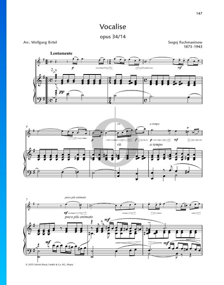 Vocalise, Op. 34 No. 14
