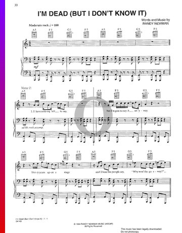 I'm Dead (But I Don't Know It) Sheet Music