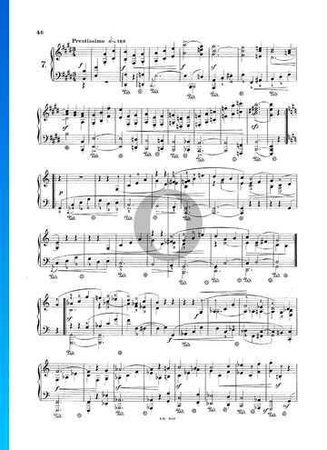 Novellette in E Major, Op. 21 No. 7 Partitura