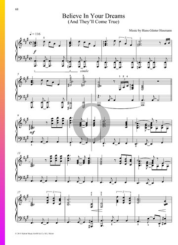 Believe In Your Dreams (And They'll Come True) Sheet Music