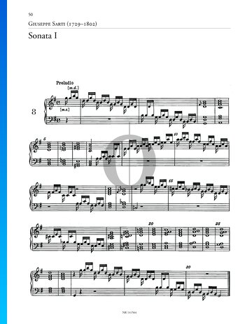 Partition Sonate en Fa majeur : 1. Prélude