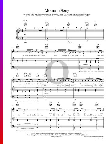 Momma Song Musik-Noten