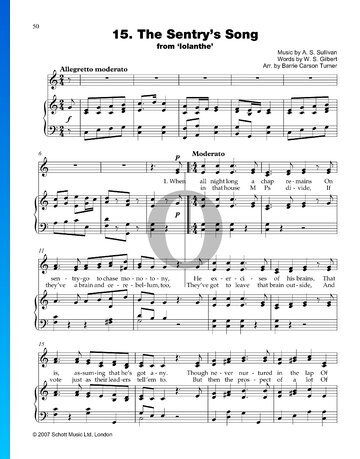The Sentry’s Song Sheet Music
