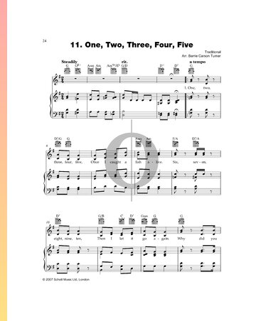 One, Two, Three, Four, Five Musik-Noten
