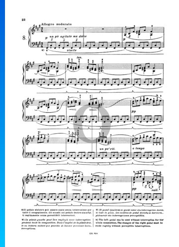 24 Preludes, Op. 37: No. 8 Allegro moderato Spartito