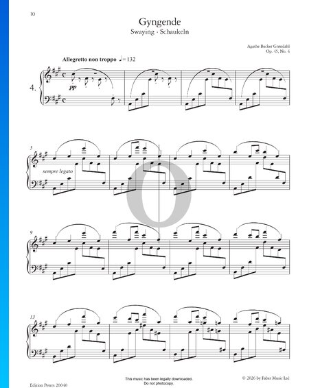 Gyngende (Swaying) in E Major, Op. 45 No. 4
