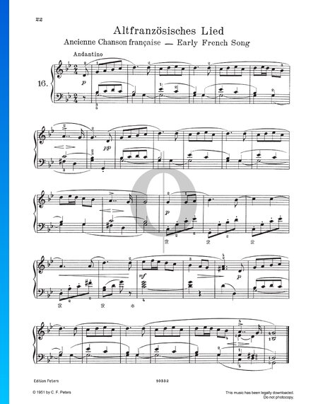 Altfranzösisches Lied, Op. 39 Nr. 17