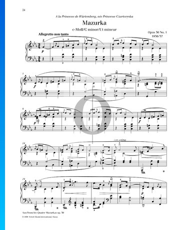 Mazurka in c-Moll, Op. 30 Nr. 1 Musik-Noten