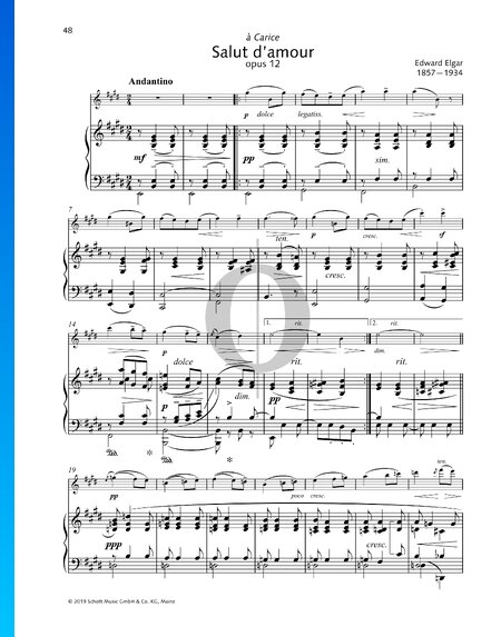 Salut d'Amour, Op. 12