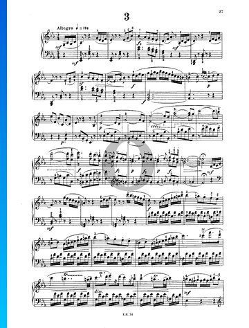 Sonata in E-flat Major, Hob XVI: 49 Spartito