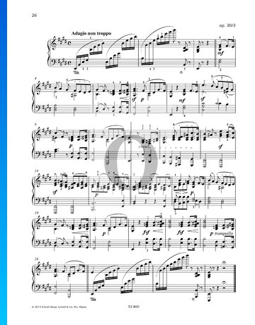 Song Without Words, Op. 30 No. 3 Partitura