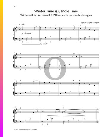 Winter Time is Candle Time Partitura