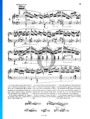 Etüde in F-Dur, Op. 10 Nr. 8 Musik-Noten