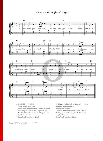 Es wird scho glei dumpa Spartito