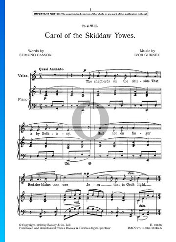 Carol of the Skiddaw Yowes Musik-Noten