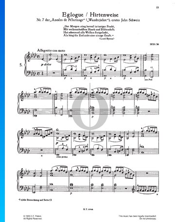 Eglogue - Hirtenweise Sheet Music