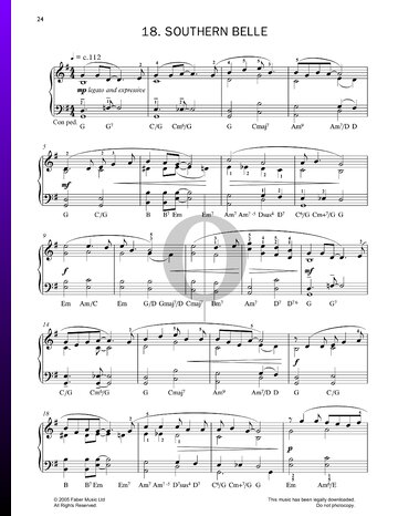 Southern Belle Partitura