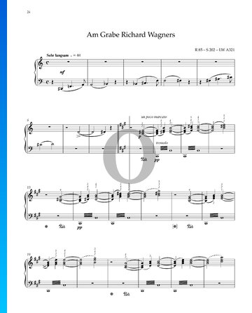 Am Grabe Richard Wagners, S. 202 Sheet Music