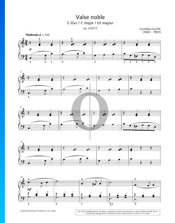 Valse Noble in C-Dur, Op. 210 Nr. 17 Musik-Noten