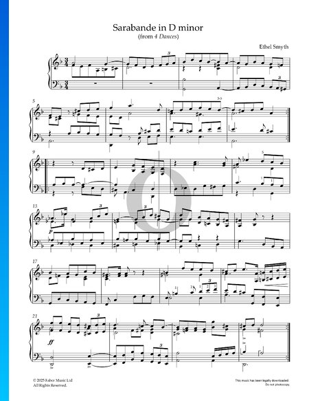 4 Dances: 2. Sarabande in D Minor