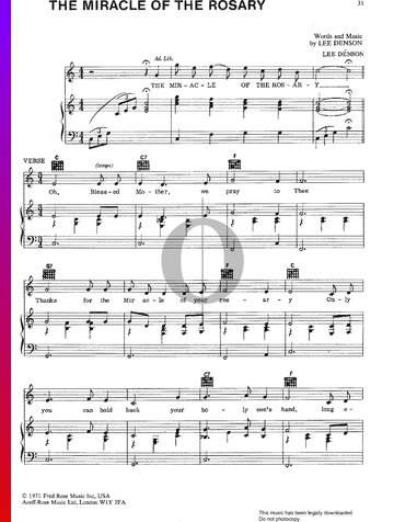 The Miracle Of The Rosary Sheet Music