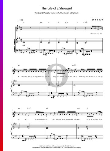 The Life of a Showgirl Sheet Music