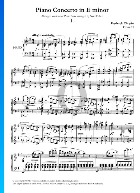 Klavierkonzert Nr. 1 in e-Moll, Op. 11: 1. Allegro maestoso (gekürzt)
