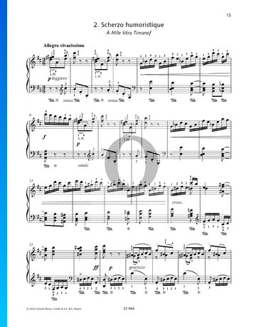 6 Klavierstücke, Op. 19, TH 133: 2. Scherzo Humoristique Musik-Noten