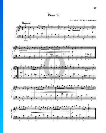 Bourrée Musik-Noten