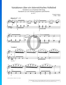 Variations on an Austrian Folk Song, Op. 42 No. 1