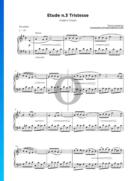 Etude E Major, Op. 10 No. 3 (Tristesse)