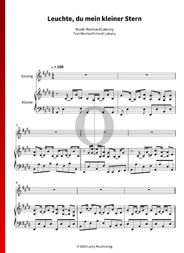 Partition Leuchte, du mein kleiner Stern