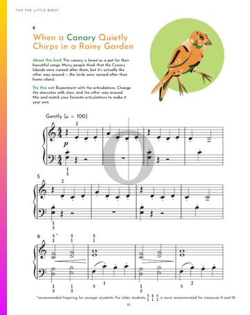 When a Canary Quietly Chirps in a Rainy Garden Sheet Music