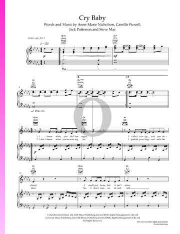 Cry Baby Sheet Music