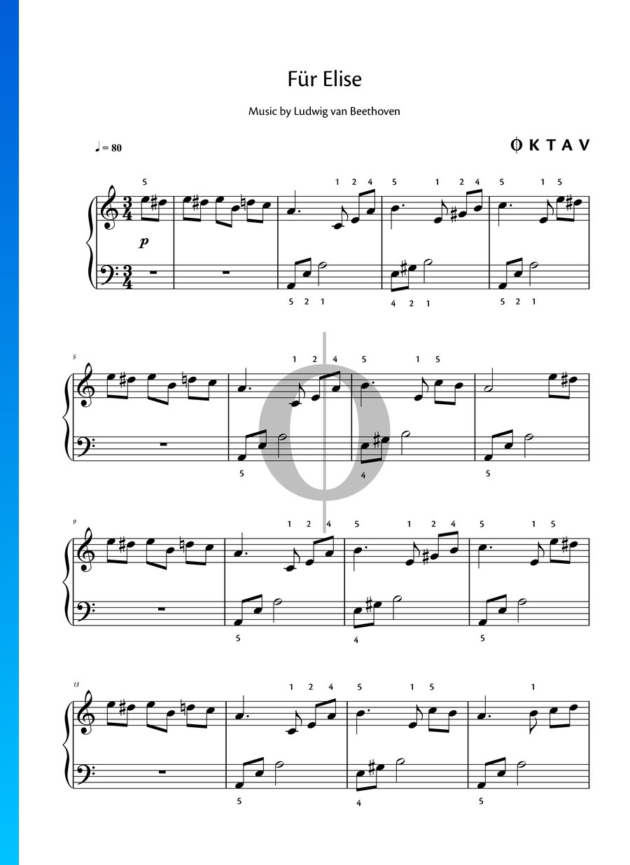 Apprendre Lettre à Élise Tutoriel piano facile OKTAV