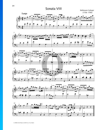 Partition Sonate en Fa majeur, n°8