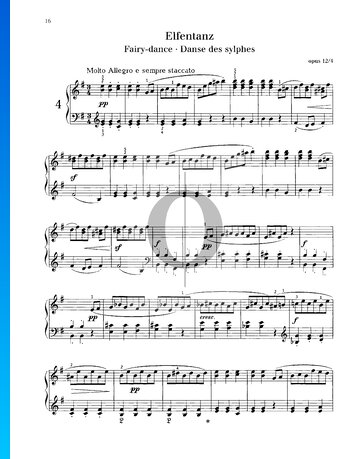 Lyrische Stücke, Op. 12 Nr. 4: Elfentanz Musik-Noten