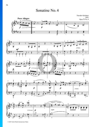 Partition Sonatina, Op. 70 No. 4