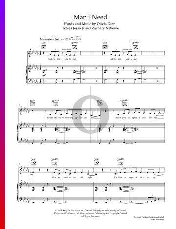 Man I Need Sheet Music